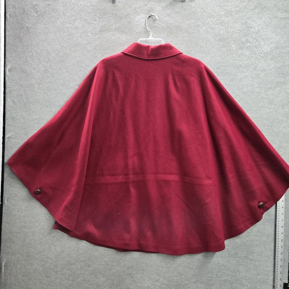 VINTAGE Eddie Bauer x CC Filson Women Jacket OS Red Wool Cape Blazer Poncho 90s